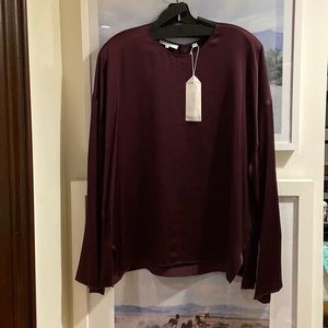 NWT Vince long sleeve silk blouse